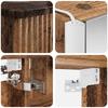 Bathroom Furniture Set 4 pcs Reclaimed Wood Engineered Wood and Glass