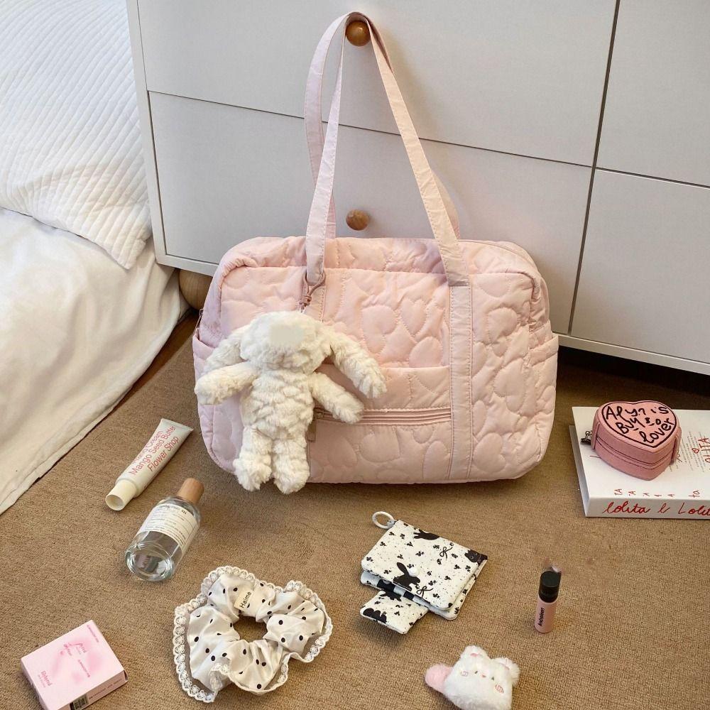 Korean Style Travel Luggage Bag Heart Travel Storage Bag Sweet Makeup Pouch Bag Outdoor