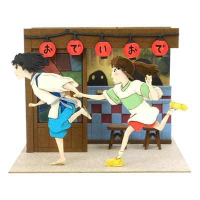 Sankei Studio Ghibli Mini Унесенные призраками Бегущие Хаку и Тихиро Бумажная модель MP07-116