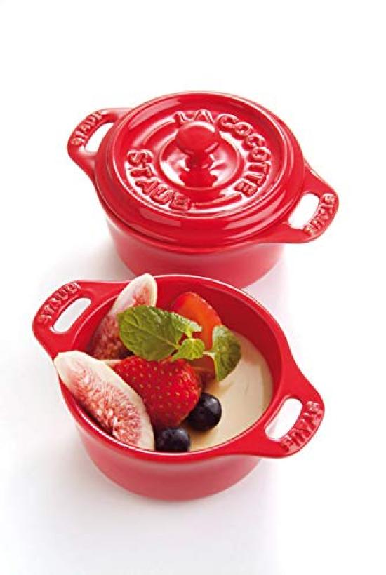 Staub Ceramic Cocotte Round 10cm Cherry 40511-236