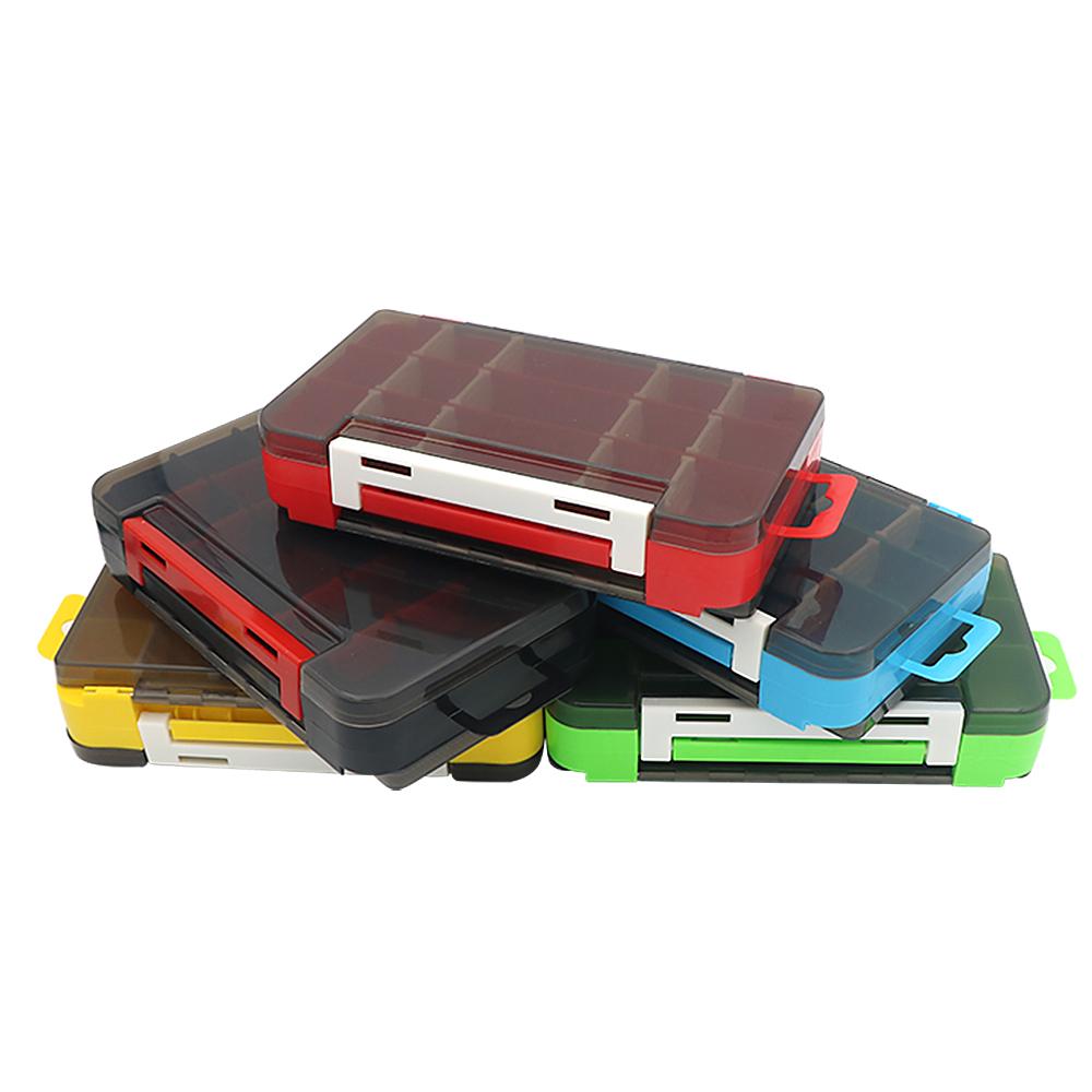 Double Sided Bait Box Lures Organizer Fishing Tackle Container