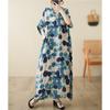 DIMANAF Women 2024 Plus Size Spring Summer Oversize Style Dress Beach Elegant Floral Long Dress Oversize Basic Loose Dress Plus Size