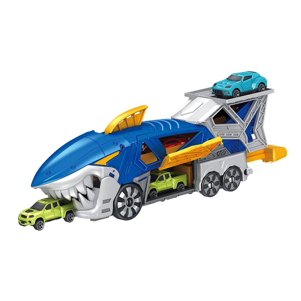Kids Play Cars Shark Launching Vehicle Puzzle Durable Launch Transporter Toy Car Track Set for