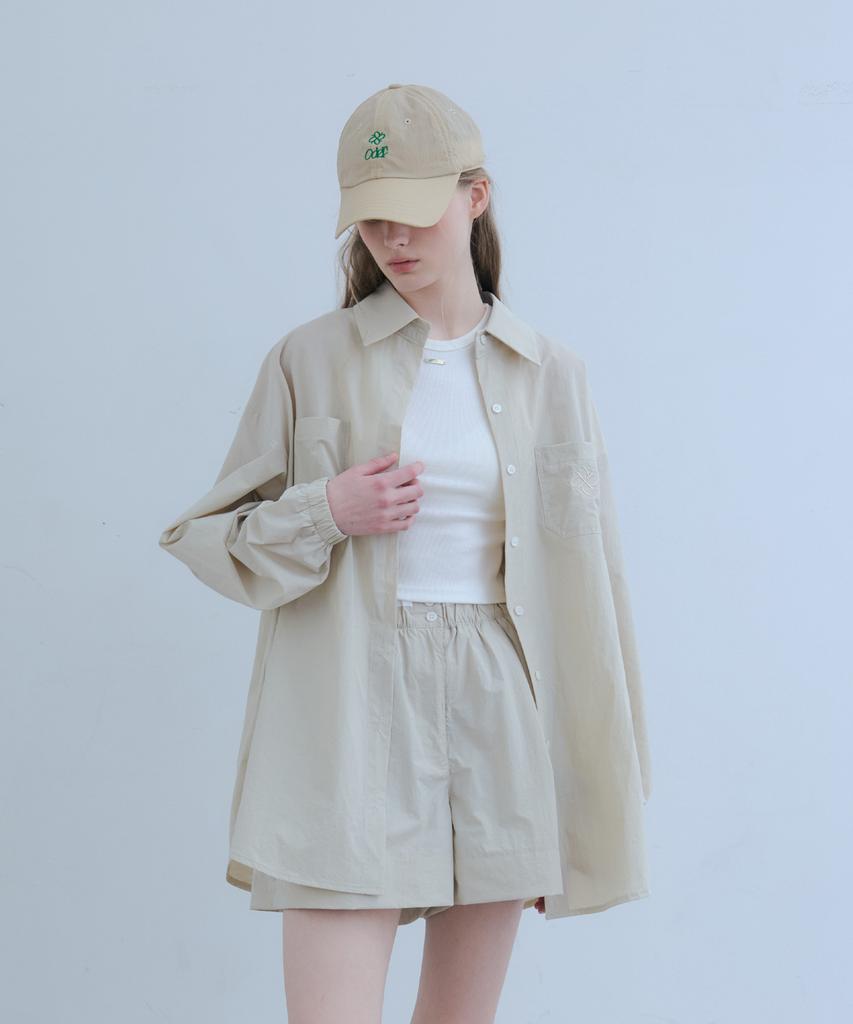 ODER Cozy Nylon Boxy Shirt - Beige