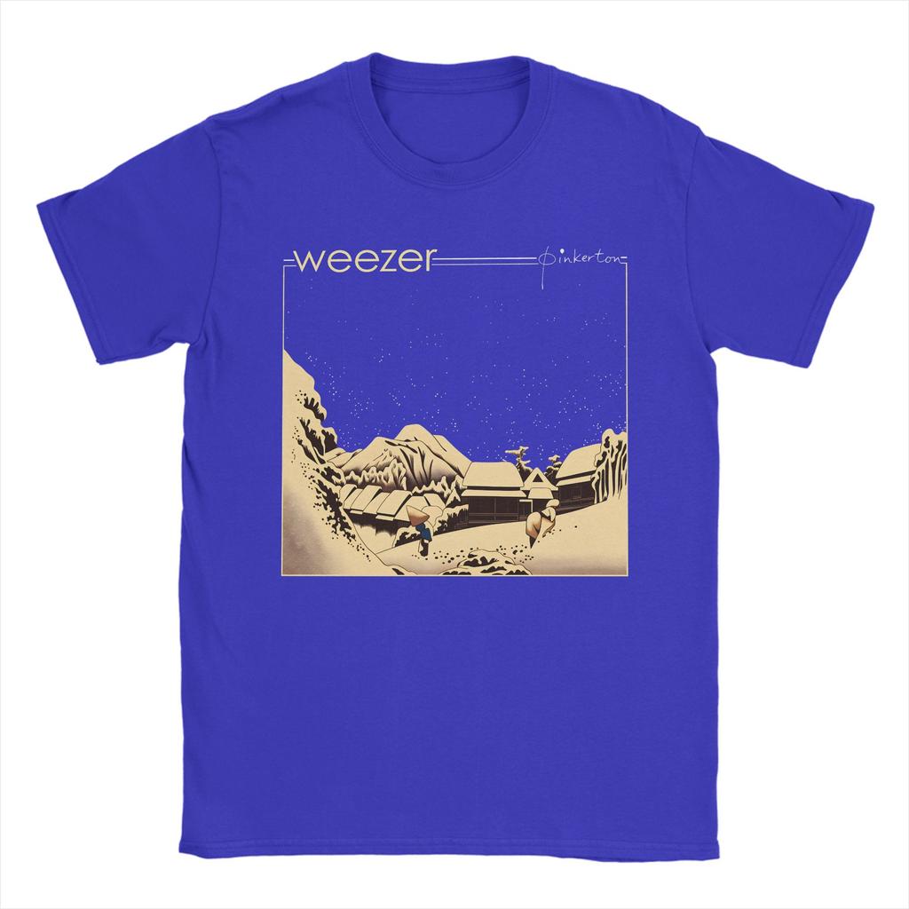 Футболка группы Weezer Пляжная Хлопковые футболки для мужчин Модная Индивидуальный логотип Футболка с коротким рукавом Y2K Забавные футболки