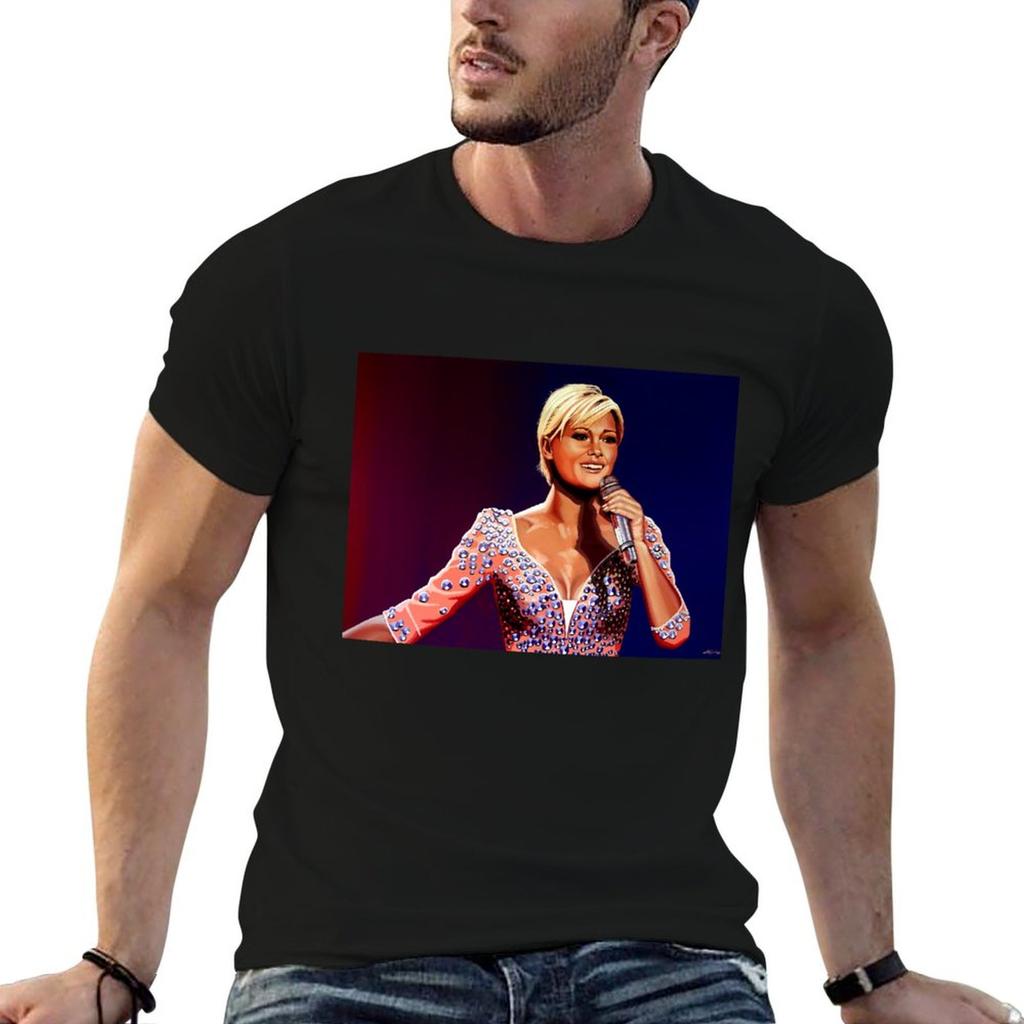 Helene Fischer Painting TShirt Plus Size Workout Short Sleeve Top