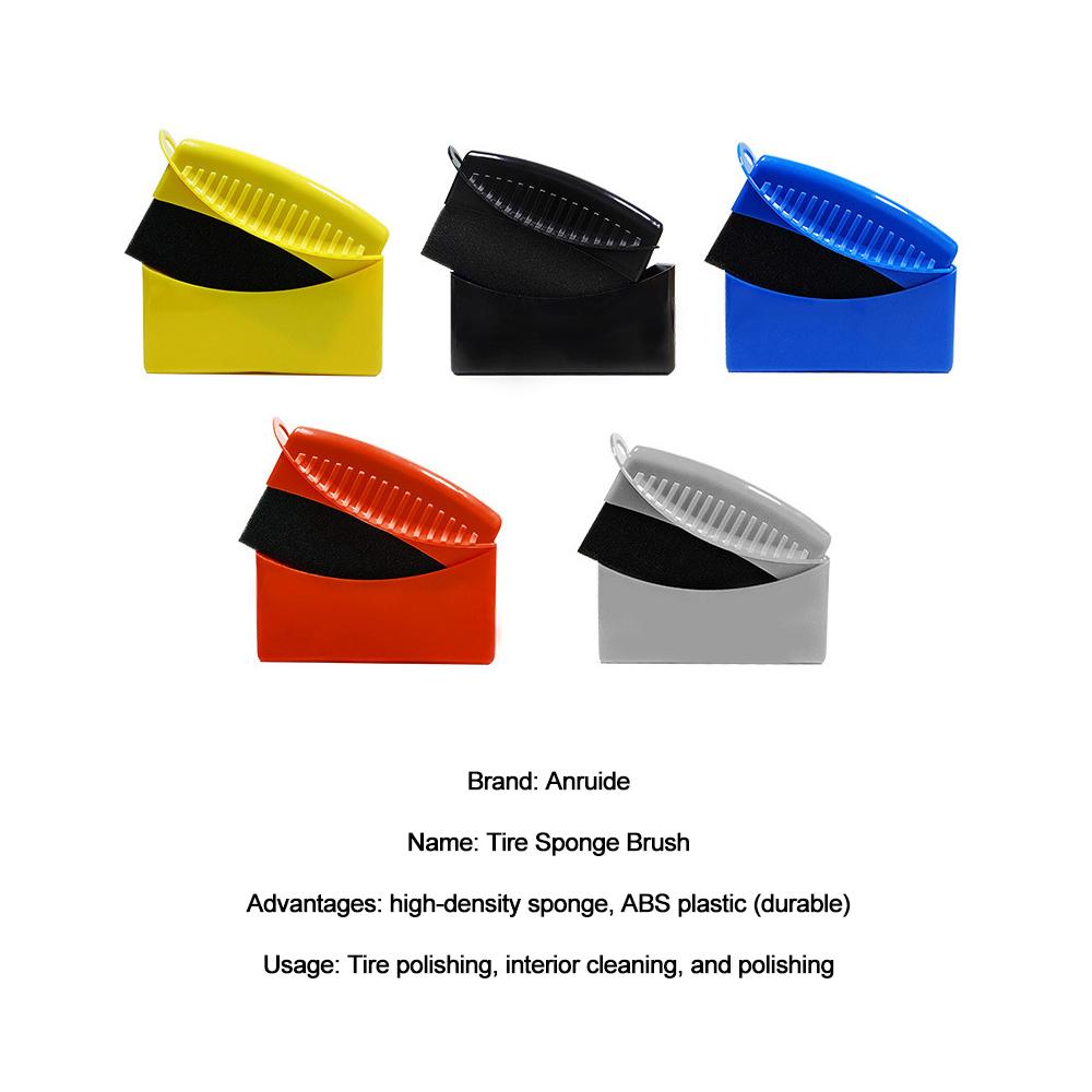 2шт автомобильных шин вощение полировка обода отделка контур детали полировка губка щетка протирание чистка шин протирание автомобильная щетка