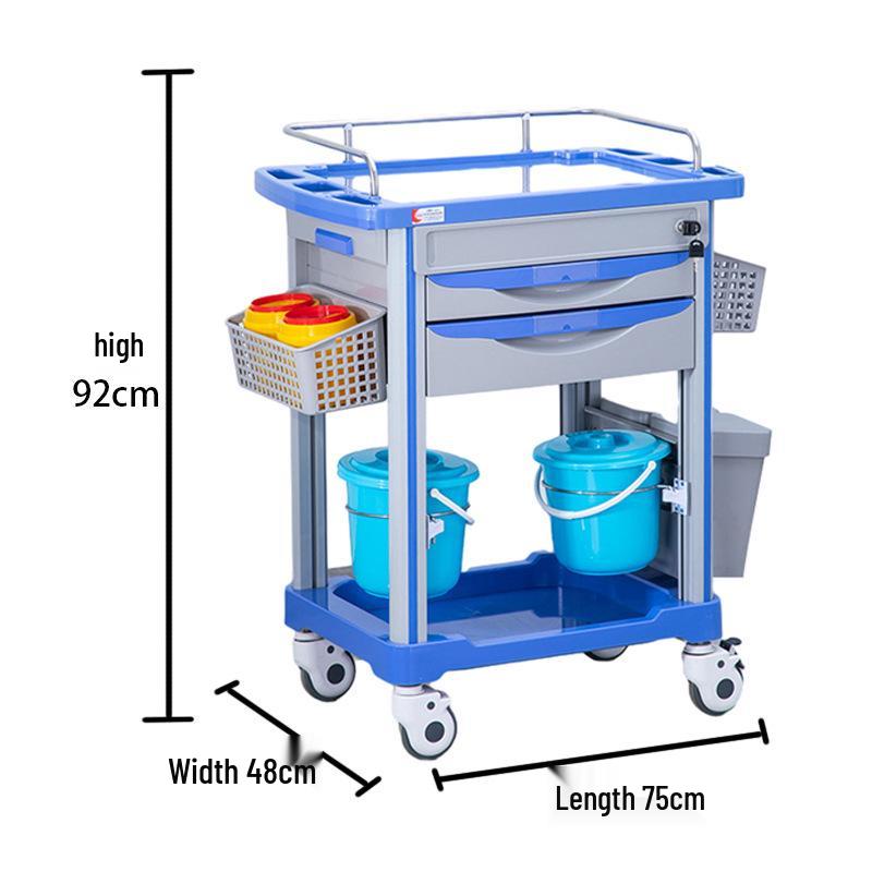 ABS Emergency Medical Cart with Flip-Top and Multiple Drawers