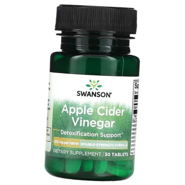 Яблочный уксус, Apple Cider Vinegar 200, Swanson 30таб (72280053)