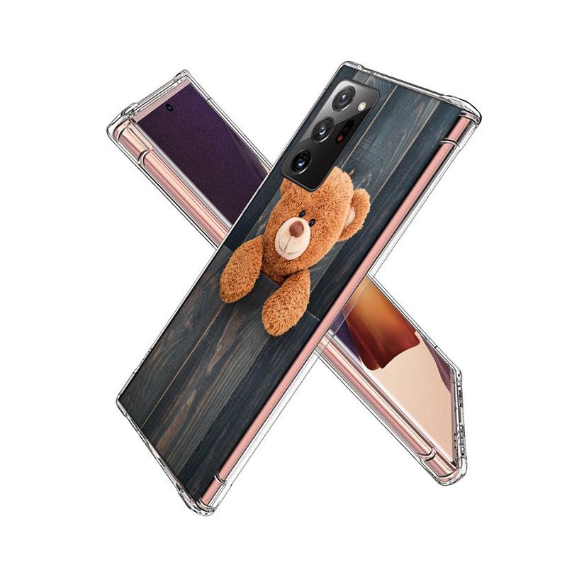 Забавный и милый чехол-медведь для телефона Samsung A55 A35 A25 A15 A07 A05S A16 A17 A26 A36 A37 A56 A57 Galaxy Note 20 10 A50S A71 A51 A