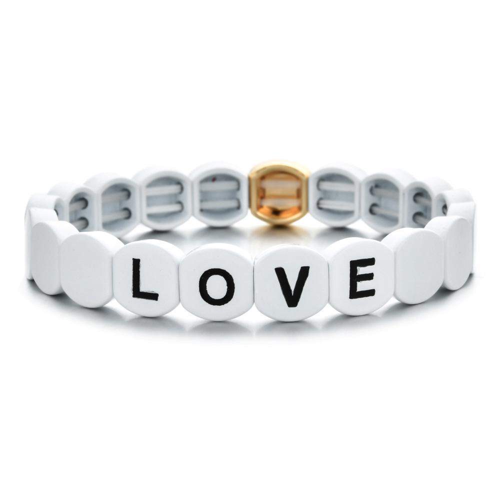 Модный браслет из сплава с краской Новый браслет Honeycomb LOVE Bracelet