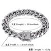 New Hip Hop Bracelet Gold Silver Color Cubic Zirconia  Stone Buckle 12mm Width Cuban Chain Bracelets Charm Jewelry for Men Women