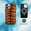 Tiger Skin Phone Case For iPhone17,16,15,14,13,12,11 Plus,Pro Max Magnetic For Magsafe Wireless Charging