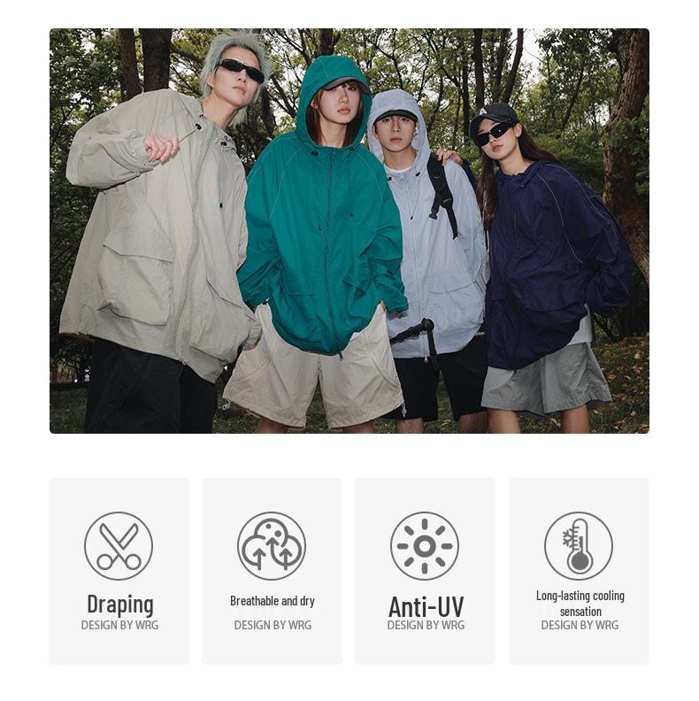 Унисекс Легкая куртка от солнца с капюшоном, отталкивающая комаров и защищающая от УФ-лучей, для походов на открытом воздухе