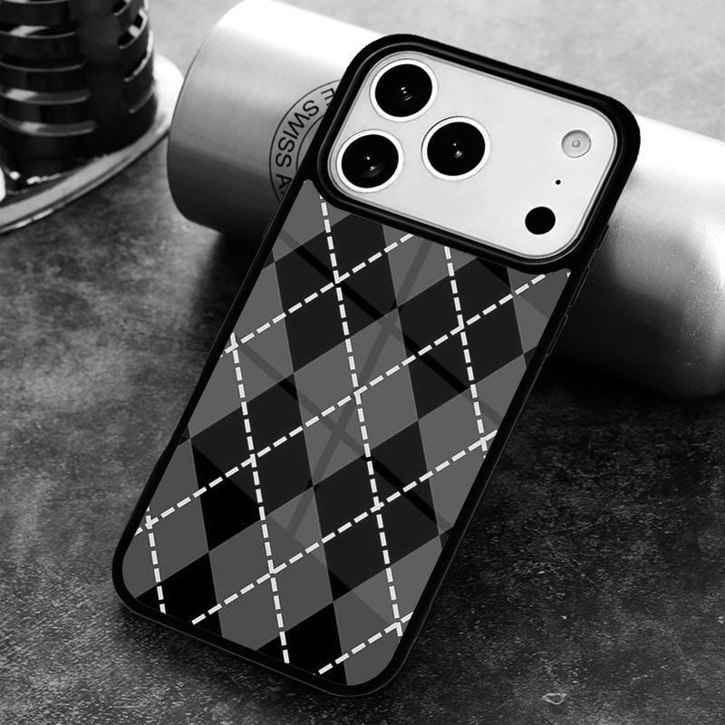 Чехол для телефона с узором «Аргайл» Blair для iPhone 17 16 15 14 13 12 11 Pro Max Plus 17Air Мягкий силиконовый чехол
