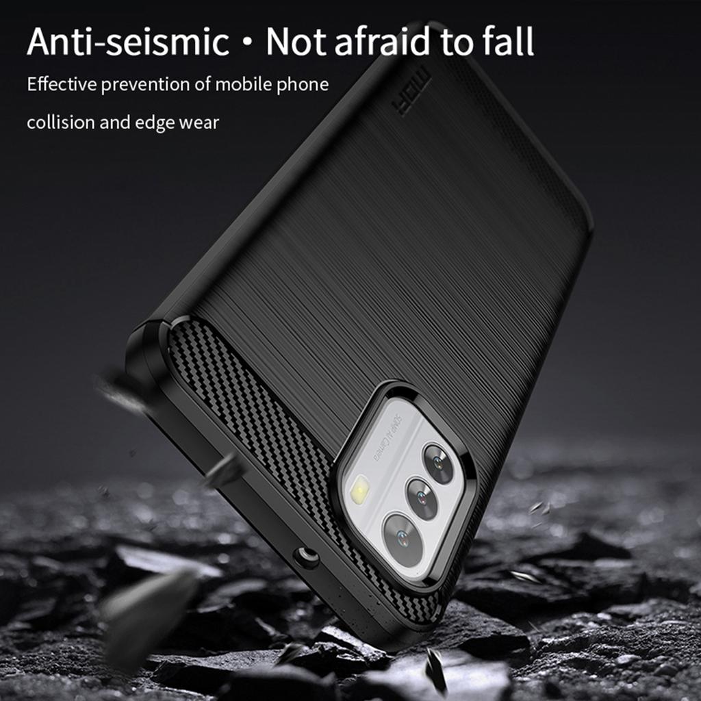 MOFI JK TPU Series-1 Cell Phone Case for Nokia G60 5G,Drop Protection TPU Carbon Fiber Brushed Phone Cover