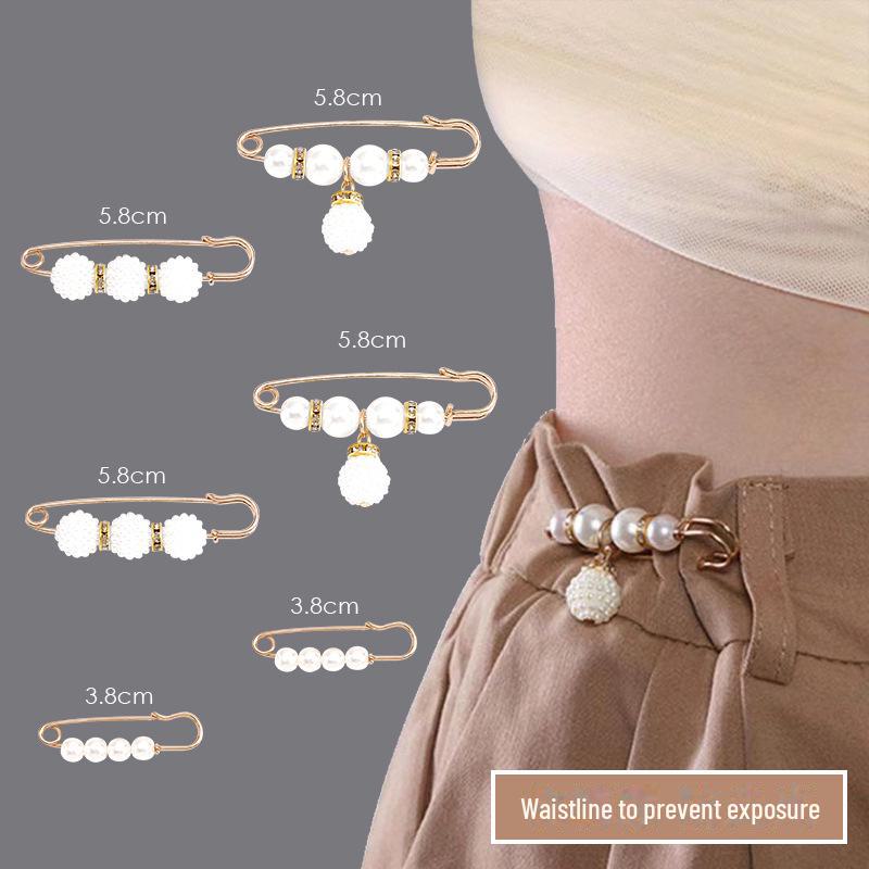 Аксессуар для талии: Регулируемая брошь для женских брюк, предотвращающая обнажение