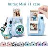 Transparent Crystal Camera Case with Photo Film Pocket for Fujifilm Instax Mini 11 Instant Camera Clear Protective Cover