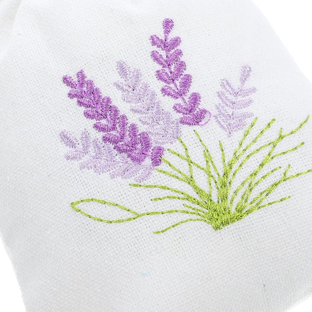 10pcs Refillable Lavender Sachet Bags, Cotton Cloth Drawstring Pouches for Wardrobe Storage, White, 5.51x3.93 Inches, Ideal for Home, Weddings