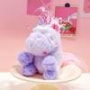 Messy Pink Purple Unicorn Plush Keyring With Practical Rope For Keys Bags And