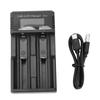 Battery Charger 2 Bay LCD Display Multiple Guard USB Charging Smart Battery Charger for 3.7V