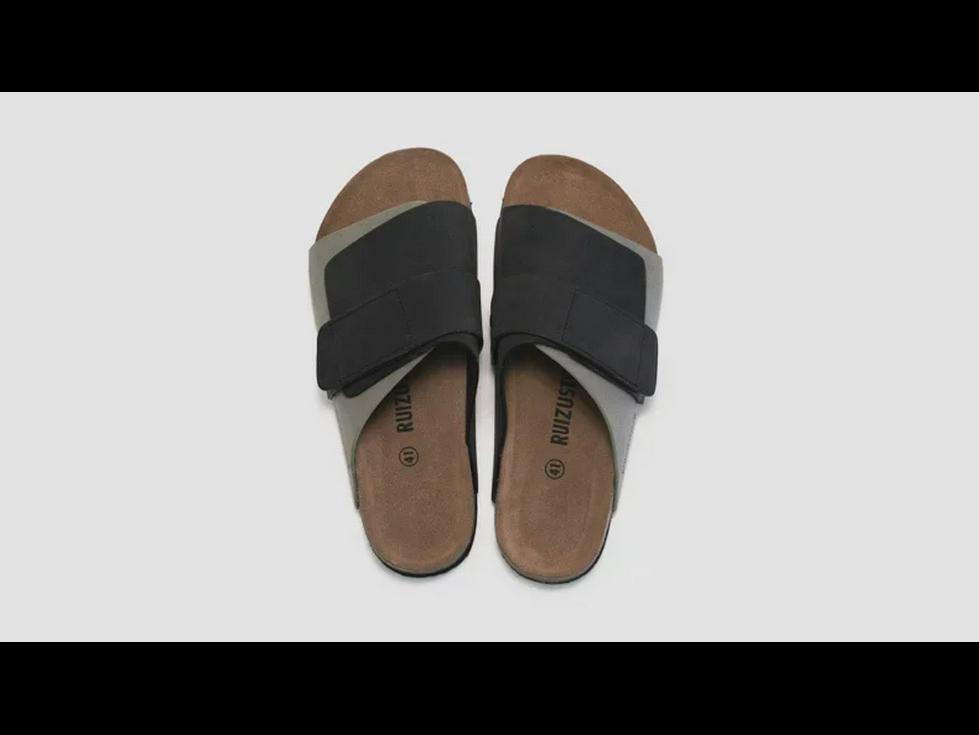 Мужские тапочки из пробки RUIZUSTOCK: Осенние и летние пляжные сандалии, водонепроницаемый нубук