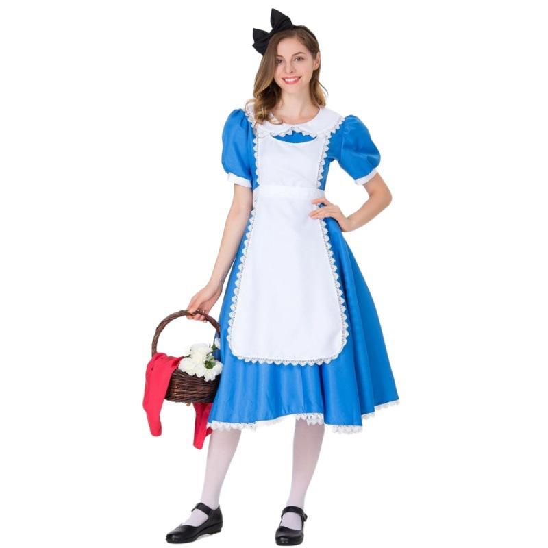 Cosplay European and American Ladies Dress Halloween cos Costume Alice Maid Dress Stage Performance Costume Women's Dress