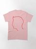 Depeche Mode Andy Fletch Fletcher profile red outline black background Classic T-Shirt