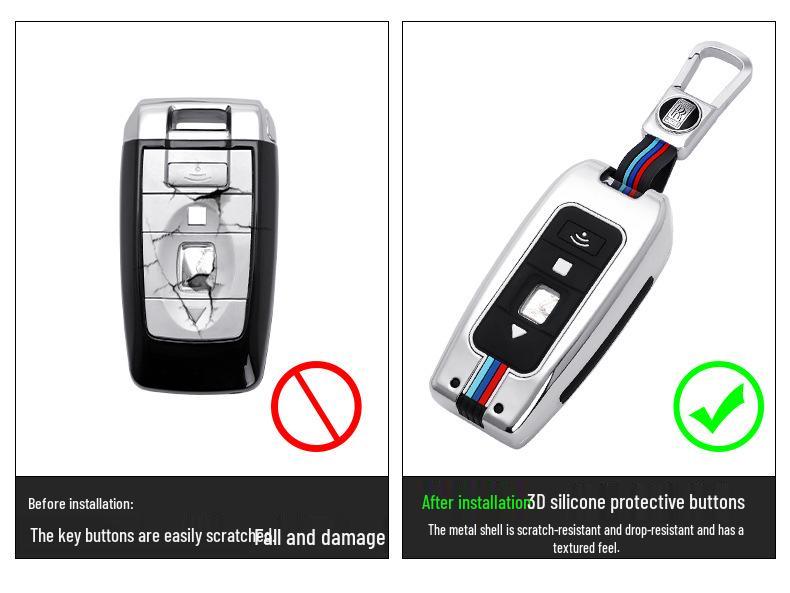 Metal Key Case for Rolls-Royce: Ghost, Cullinan, Phantom, Wraith, Dawn