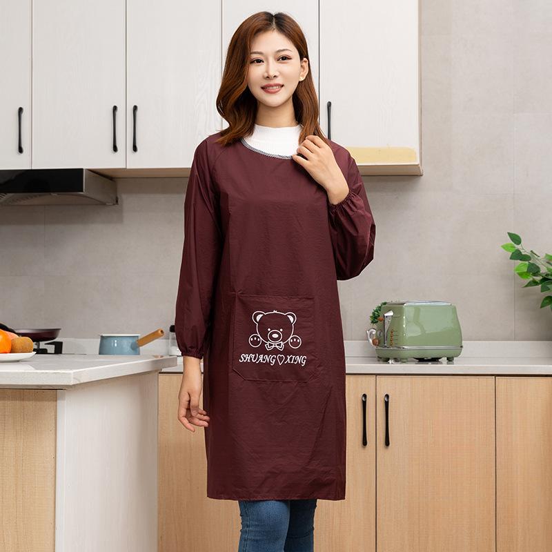 Водонепроницаемый и маслостойкий фартук с длинными рукавами для дома и кухни для мужчин и женщин