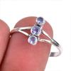 Натуральный драгоценный камень танзанит 925 пробы стерлинговое серебро ювелирное кольцо размер 10 Z2b78