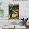 2D Flat, 1pc Octopus Vintage Aluminum Sign Life Is An Adventure Choose To Explore Diver Octopus Metal Sign for Home Living Room, Bedroom Office Hotel