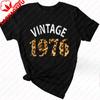 Vintage 1976 Printed Tshirt  Tops 50th Gift Happy Birthday Shirt Hipster Street Fashion Crewneck Casual Style Shortsleev