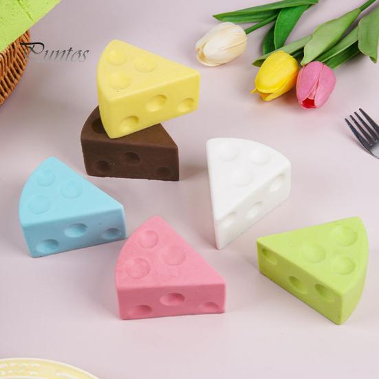 Сенсорная игрушка-сыр, которую можно сжимать, в сетчатом мешочке, Игрушка для снятия стресса, Инструменты, Медленно поднимающаяся, Имитация еды для помощи в концентрации и расслабления, Игрушки-фиджеты