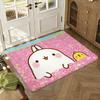 Kawaii Cartoon M-Molang Floor Mat Soft Thickened Absorbent Non-Slip Bedroom Living Room Door Mat Home Decor Flannel Rugs