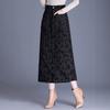 Юбка из пухового хлопка для женщин, средней длины, А-силуэта, цельная, зимняя одежда, утолщенная, теплая, из жаккардового хлопка, чтобы вы выглядели стройнее