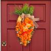Easter Door Decoration Easter Decorations Artificial Flowers Wreath Roses Carrot Wreath Orange Carrot Swag Spring Decor for Door Window
