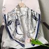 Spring and Autumn Thin Silk Scarf Women's Mulberry Silk 90 Square Scarf Versatile Fashion Shirt with Shawl Silk Scarf