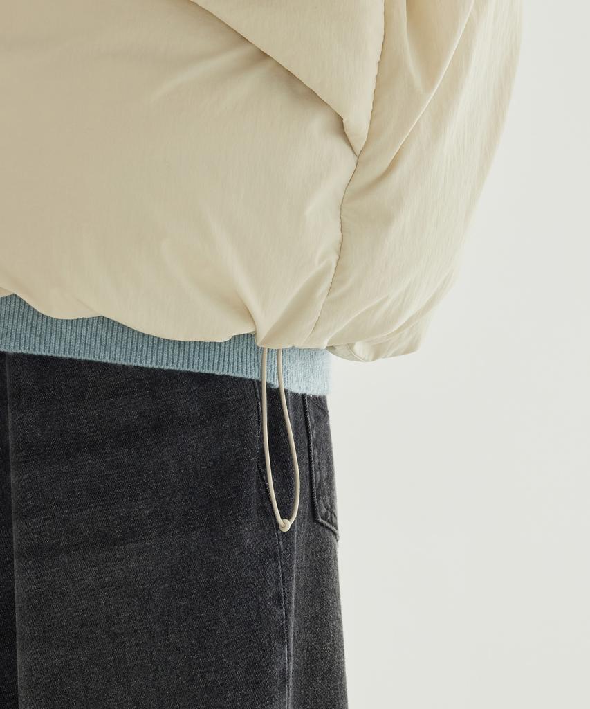 Covernat Non-Quilted Short Puffer Ecru
