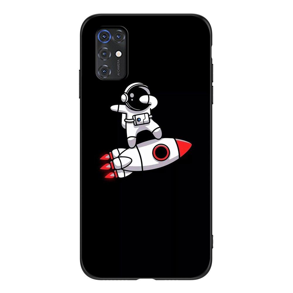 Для смартфона ZTE Blade V2020 задняя крышка черный чехол из ТПУ милый забавный