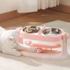 Anti-Tipping Neck Support Pet Bowl Removable Feeder Bowl Cute Cat Water Bowl  for Pets Cats Dogs