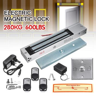 DC 12V AC100-240V 280KG 600LB Система Электромагнитный Замок Двери Доступ и 3 Пульта ДУ