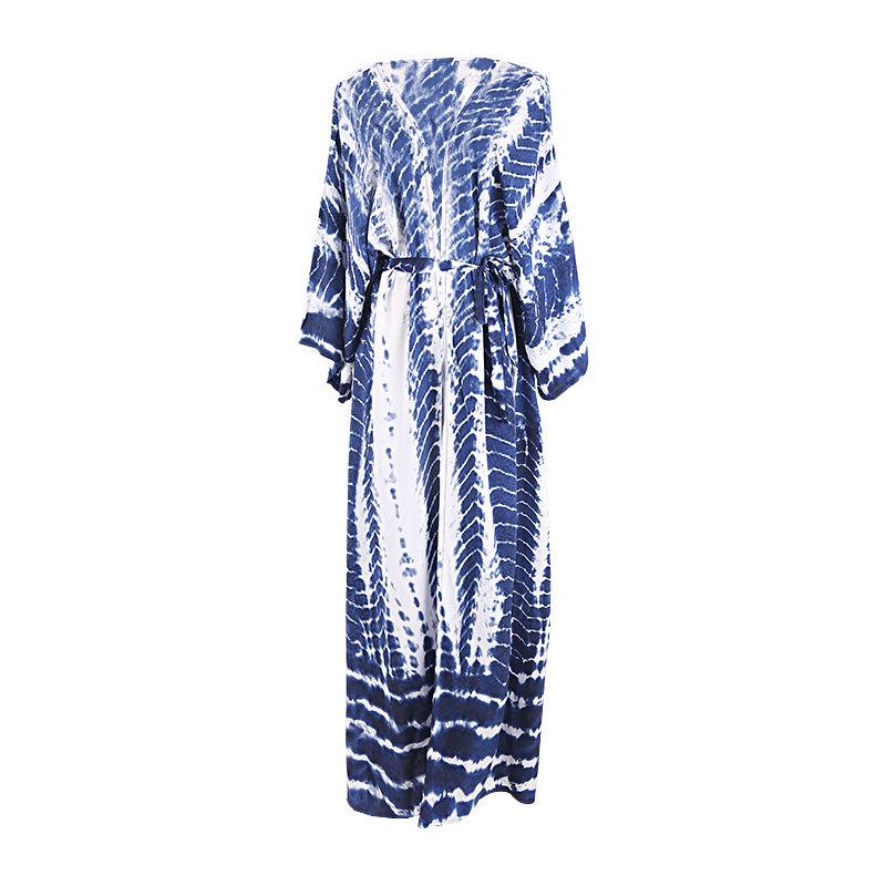 Европейский и американский хлопковый принт свободный пляжный кардиган накидка