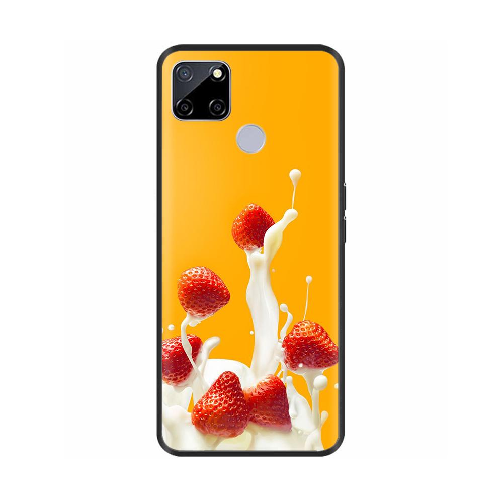 Чехол для Realme C25 C25s Мягкий Милый Чехол для OPPO Realme C25Y C21Y Силиконовый Черный ТПУ Чехол для Телефона Для OPPO Realme C21 Цветочный Чехол