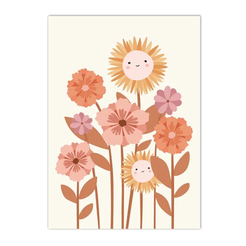 Бохо Радуга Облако Луна Солнце Сердце Постеры и Принты Скандинавское Искусство для Стен Детской Комнаты Картины Декор Дома Холст