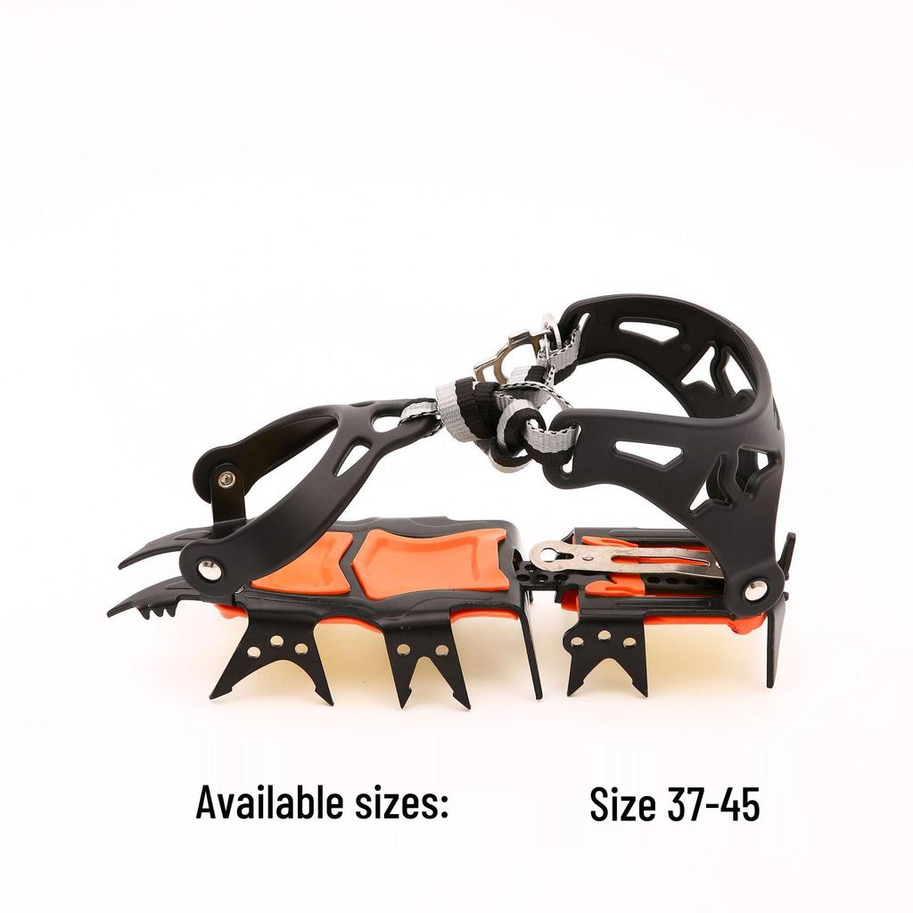 TPU 18-Tooth Large Claw Ice Climbing Non-Slip Shoe Covers with Tiger Tooth Design