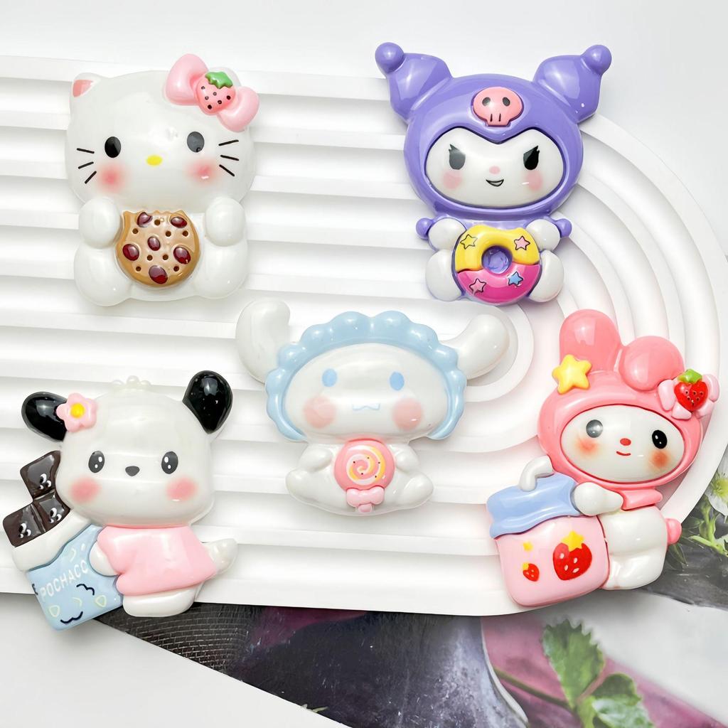 Мультяшные еда-игрушки Sanrio Смоляные аксессуары для DIY заколок и украшений для телефона