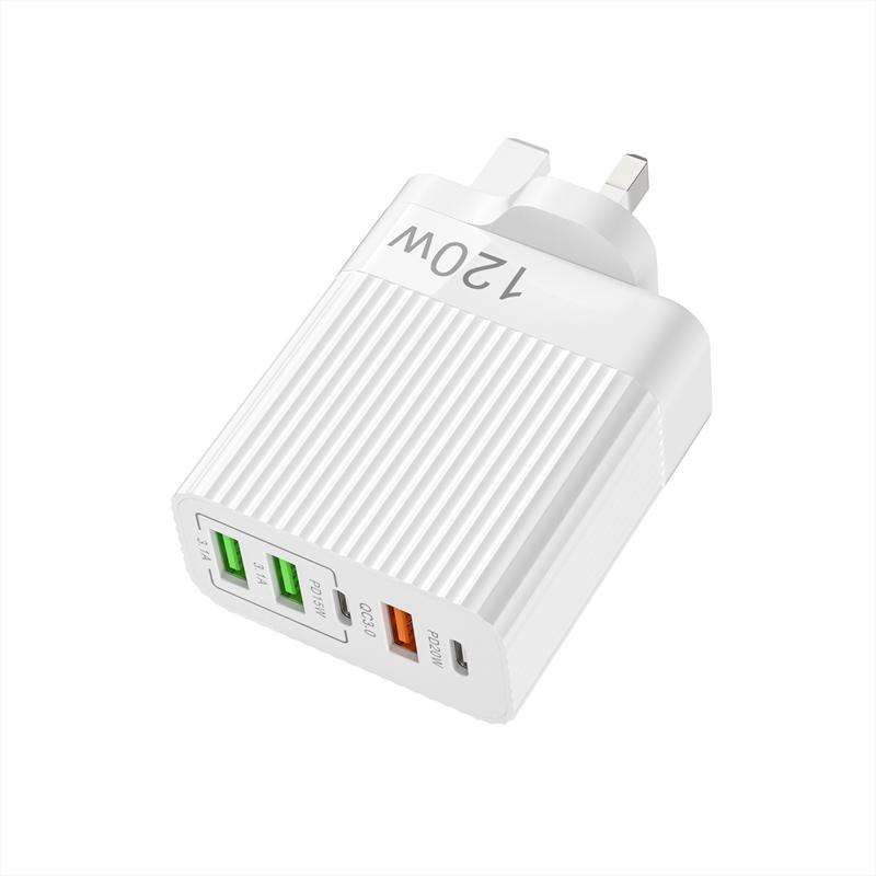 120 Вт USB быстрая зарядка 5 портов быстрое зарядное устройство 3.0 мобильный телефон адаптер для iPhone 15 Pro Samsung Xiaomi Huawei настенное зарядное устройство