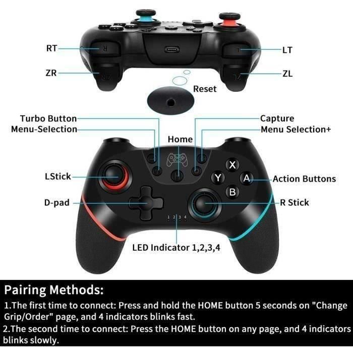 Wireless Controller for Nintendo Switch, Bluetooth M
