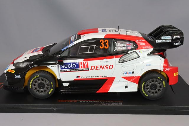 Ixomodel B Toyota GR Yaris Rally1 2023 Finland Winner Martin Scale Model 18RMC174A #33 E. Evans/S. 1/18
